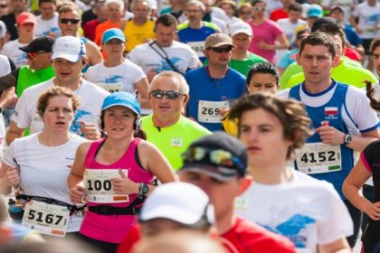 Cracovia Marathon. Runners On The City Streets