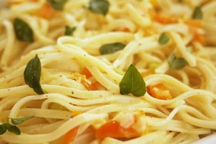 tallarines a la carbonara vegetal