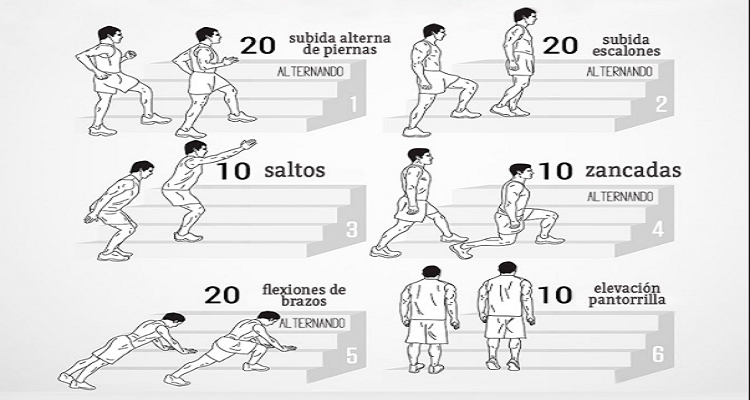 ejercicios en escaleras