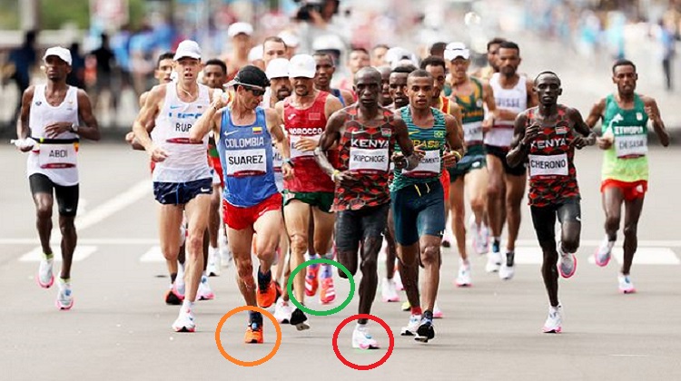 zapatillas que dominaron la maratón olímpica